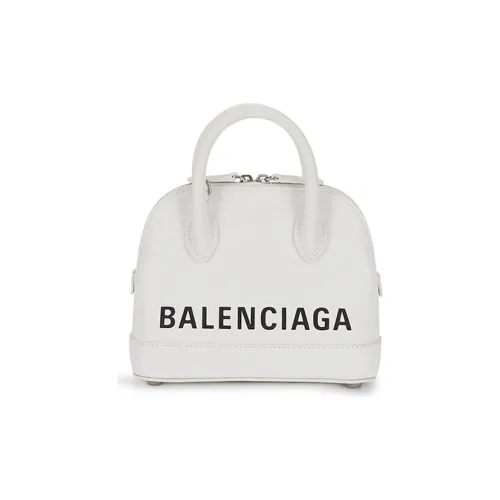 Balenciaga Ville Телячья кожа Купольная сумка Сумка через плечо Сумка Женская Белая