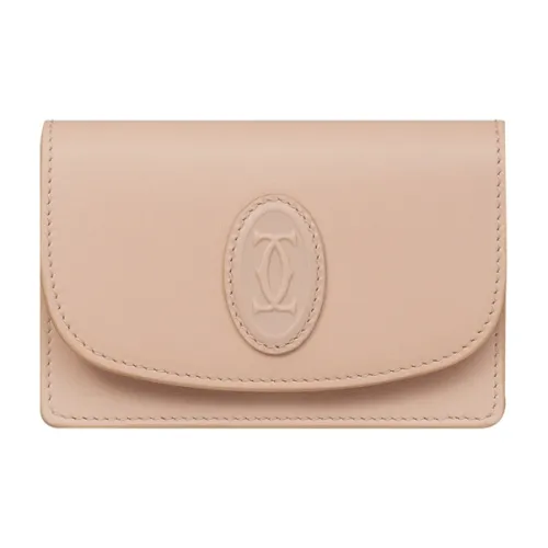 Cartier Must De Cartier Коровья кожа Держатель для карт Женские Розово-бежевый