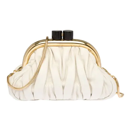 MIU MIU Белль Мягкий Овца Кожа Сумка через плечо Маленькая Женская Белая