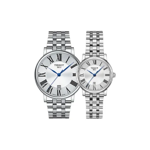 Tissot Carson Elite Series Кварцевый механизм Унисекс Часы 40mm+30mm Серебристый циферблат