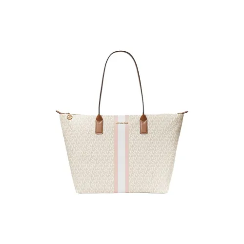 MICHAEL KORS Jet Set Travel Холст Тоут Сумка Сумка для покупок Сумка через плечо Сумка Большая Женская Ванильный Белый