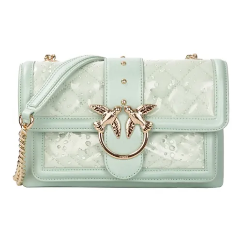 PINKO SIMPLY Коровья кожа Сумка через плечо Сумка на плечо Маленькая Женская Светло-голубая