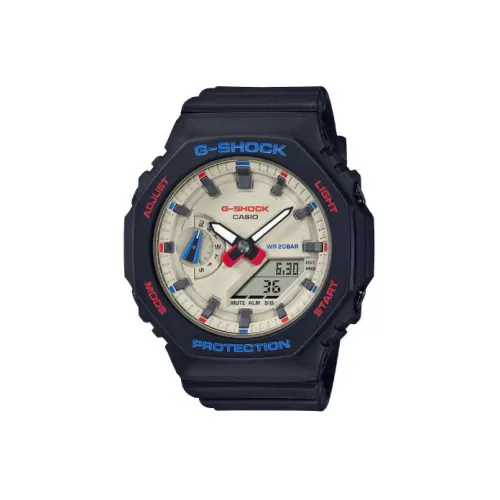 CASIO Кварцевый Movement Женские Часы Liquid Crystal/Analog Dual Display Series 46,2mm*42,9mm Белые