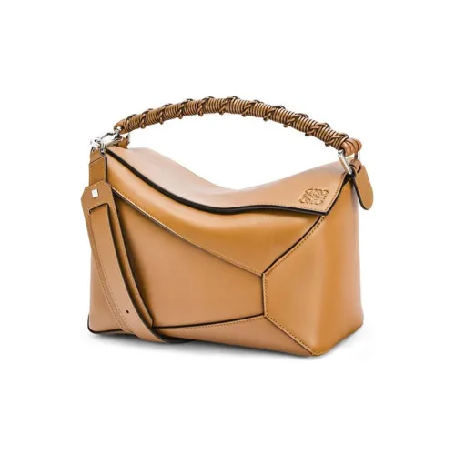 LOEWE Napa Голень Кожа Пазл Сумка Сумка Сумка через плечо Сумка через плечо Женская Пустыня