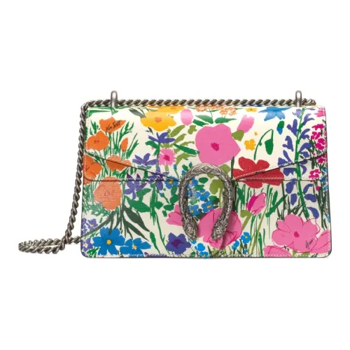 GUCCI Dionysus Кожа Сумка через плечо Маленькая Женская Белая Многоцветная