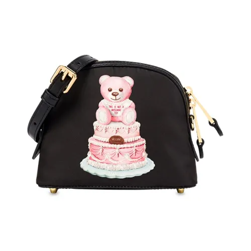 MOSCHINO Тедди Ткань Сумка через плечо Маленькая Женская Черная