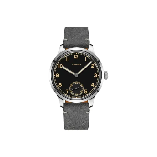 LONGINES Classic Vintage Мужские часы Механизм с ручным заводом Циферблат 43 мм Черный корпус из нержавеющей стали