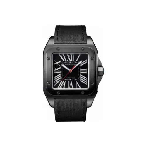 CARTIER Автоматический Механический Механизм Мужские Часы SANTOS DE 51,1мм*42мм Черные
