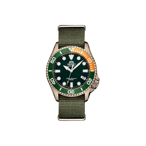 ORIENT Автоматический Механический Механизм Мужские Часы серии Diving Shark Collection 43,4мм*12,8мм Зеленые