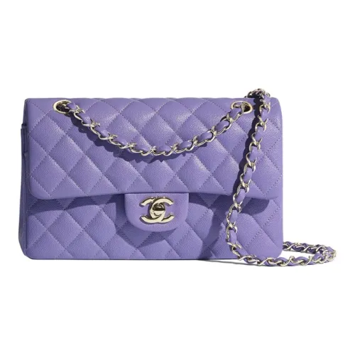 CHANEL Classic Flap CF Sheepskin Сумка через плечо Женская Фиолетовая