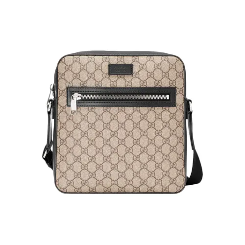 GUCCI Canvas с кожаными вставками курьерская сумка сумка через плечо мужская