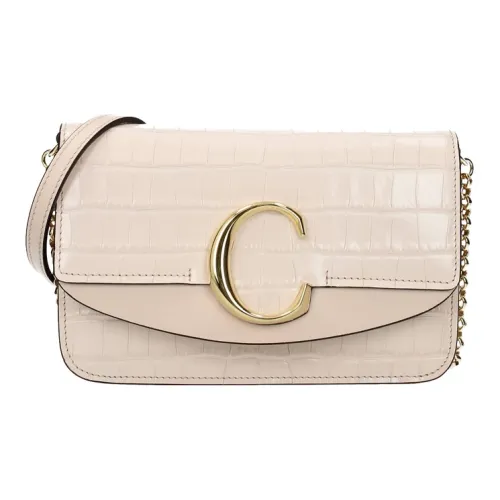 Chloe Кожа Сумка через плечо Мини Женская Розовая