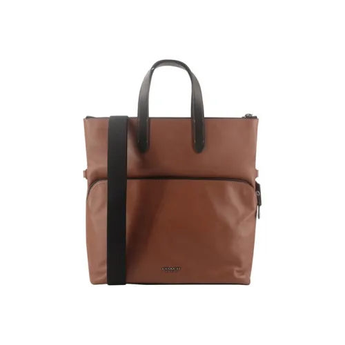 COACH Graham Кожа Портативный Доска для ноутбука Тоут Большой Мужской Saddles Коричневый