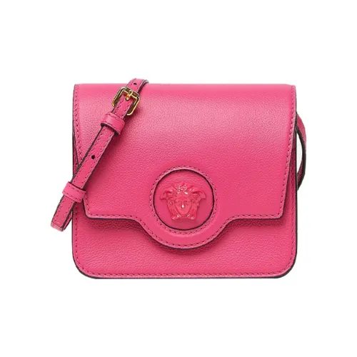 VERSACE Бананка из коровьей кожи сумка через плечо женская розовая