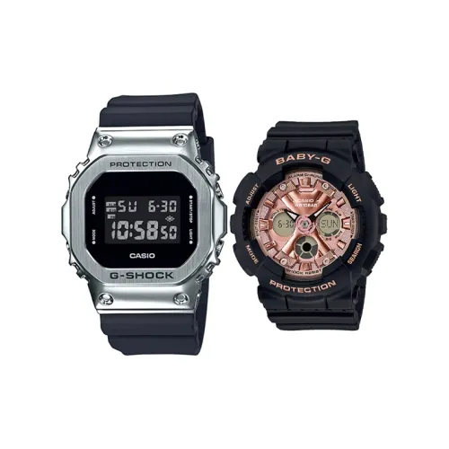 CASIO г Shock Baby g Collection Кварцевый механизм Смольный ремешок Часы Унисекс Черный циферблат GM 5600 1+BA 130 1A4ER