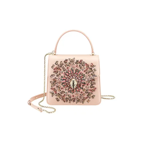 BVLGARI Mary Katrantzou X BVLGARI NAPPA Dermis Одно плечо Сумка Маленькая Женская Розовая