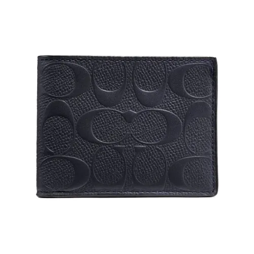 COACH Кошелек из коровьей кожи мужской полночный синий