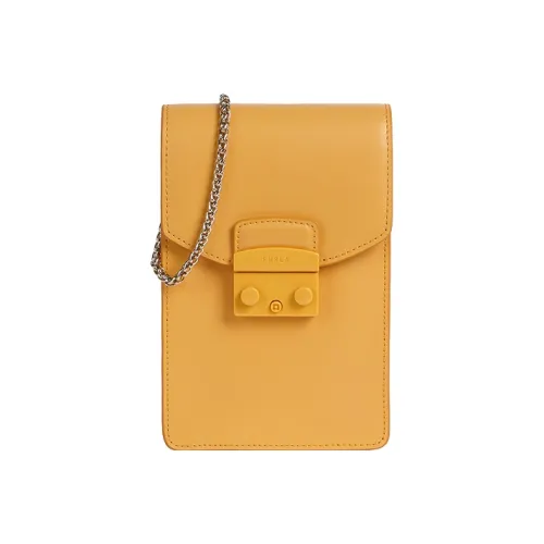 Furla Metropolis Collection Чехол для телефона из коровьей кожи сумка через плечо мини женский желтый