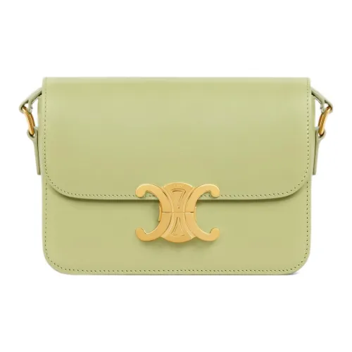 CELINE Teen Triomphe Блестящая сумка из коровьей кожи сумка через плечо сумка сумка через плечо женская