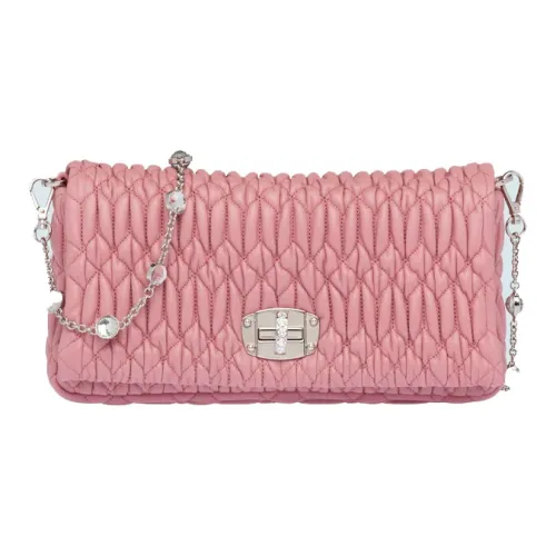MIU MIU CRYSTAL Lambskin Сумка через плечо Женская Розовая