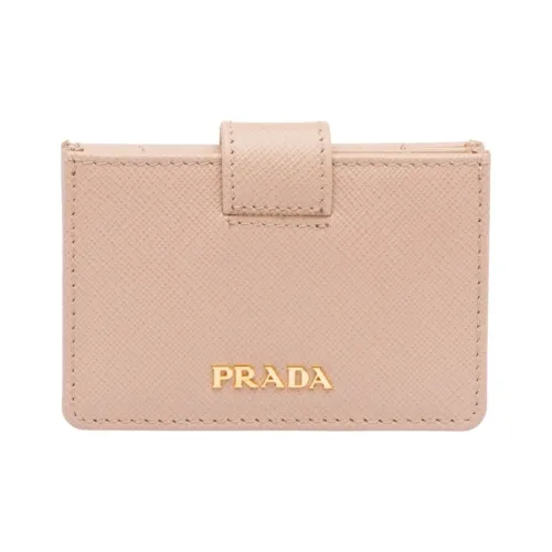 PRADA Кожа Держатель для карт Женский Нюдово-розовый