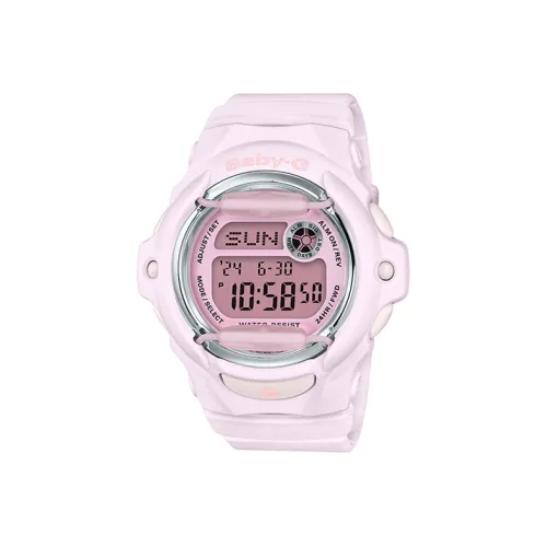 CASIO Малыш G Коллекция Кварцевый механизм Смольный ремешок Часы Женские Розовый циферблат Часы BG 169M 4
