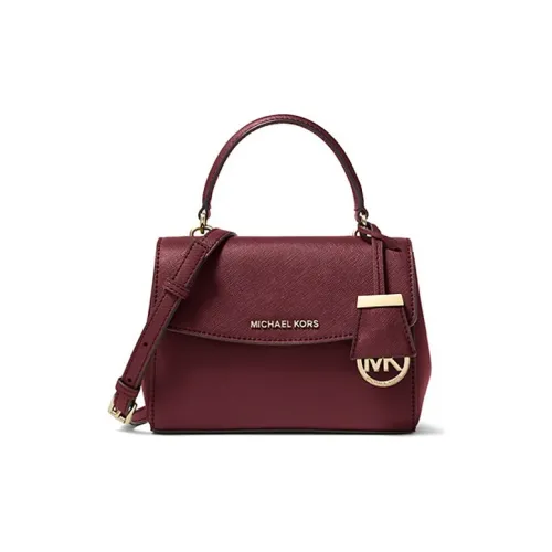 MICHAEL KORS MK Ava Кожа Сумка через плечо Сумка Экстра Маленькая Женская Темно-Красная