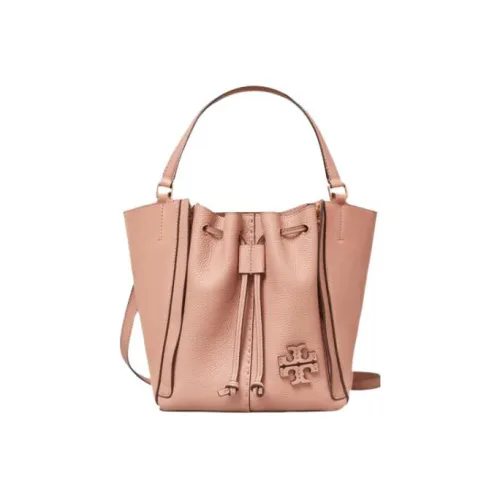 TORY BURCH Коровья кожа Ведрообразная сумка Тоут сумка Сумка для покупок Сумка через плечо Сумка среднего размера Женская Розовая