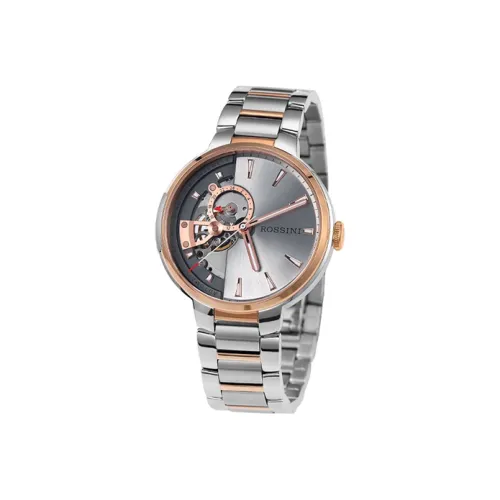 ROSSINI Medallion Collection Автоматический Механический Механизм Нержавеющая Сталь Ремешок Часы Мужские Серебристый Циферблат