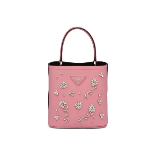 PRADA Panier Кожа Сумка Маленькая Женская Лепесток Розовый