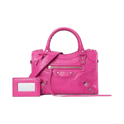 Balenciaga Sheepskin Biker Bag Crossbody Bag Shoulder Bag Mini Women's Zi Red