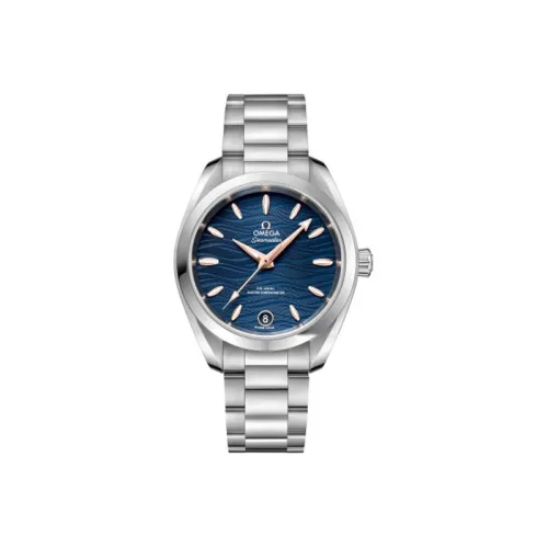 OMEGA Автоматический Механический Movement Женские AQUA TERRA 150 метров Часы 34 мм Синие
