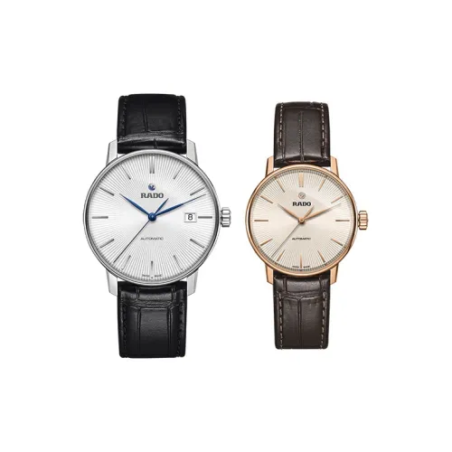 RADO Crystal Sparkle Collection Механические часы Унисекс 37,7 мм Белый циферблат Корпус из нержавеющей стали