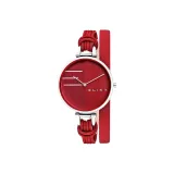 Красный циферблат часов