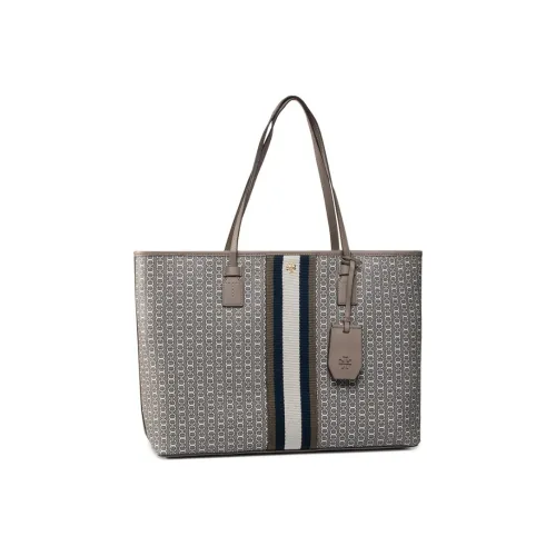 TORY BURCH Gemini Link Покрытый холст Тоут Сумка Сумка для покупок Сумка Сумка через плечо Женская Серый