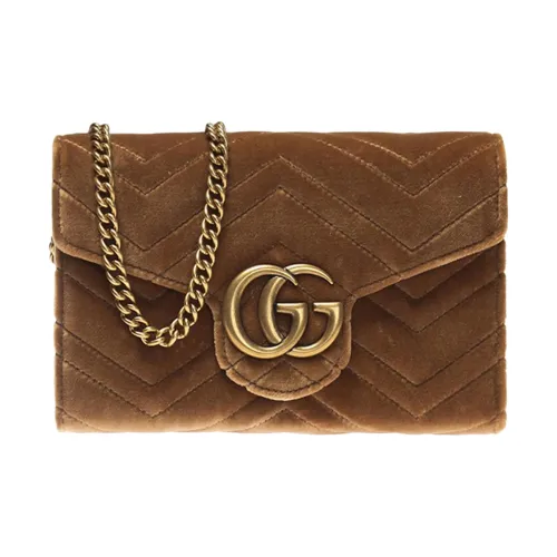 GUCCI GG Marmont Кожа Сумка Стандартная Женская Коричневая