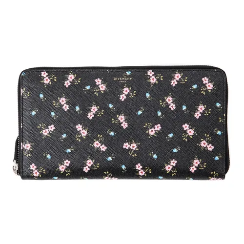GIVENCHY Текстурированный холст кошелек женский черный