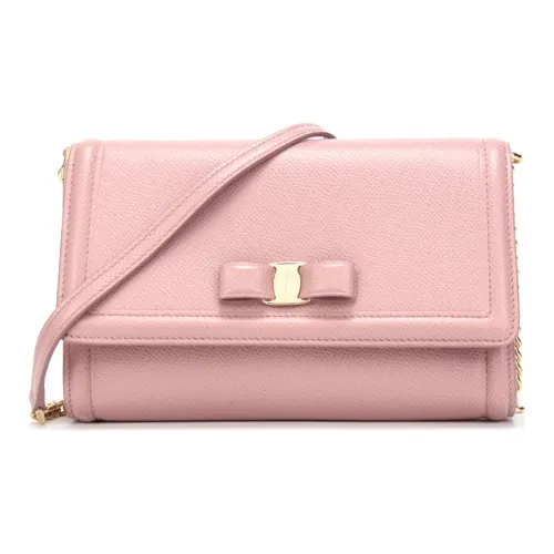 FERRAGAMO Коровья кожа Сумка через плечо Женская Винтаж Розовая