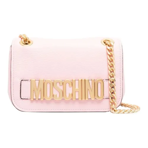 MOSCHINO Сумка через плечо из кожи женская розовая