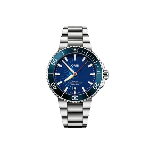 Oris Автоматический Механический Часы Мужские из Коллекции Diving 41,5 мм Синий