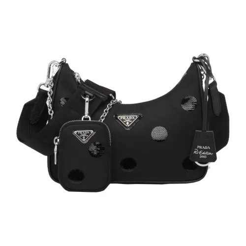 PRADA Сумка через плечо из нейлона женская черная