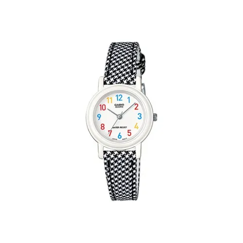 CASIO YOUTH Collection Круглый Analog Collection Кварцевый механизм Кожаный ремешок Часы Женские Белый циферблат