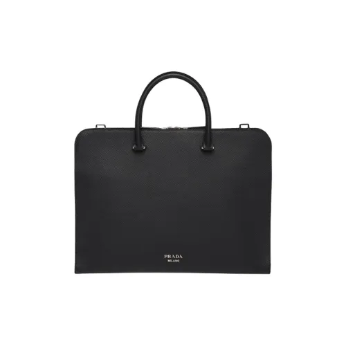 PRADA Кожа Доска для ноутбука Сумка Сумка через плечо Сумка через плечо Мужская Черная