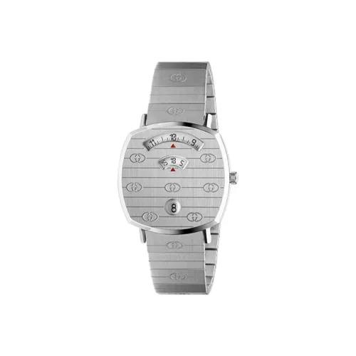 GUCCI Grip Collection Женские часы Кварцевый механизм Ремешок из нержавеющей стали Серебристый циферблат