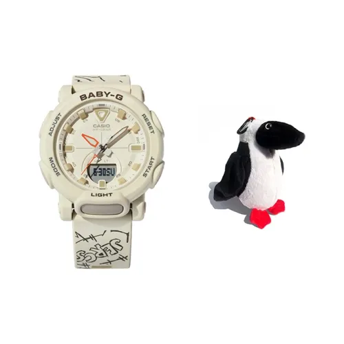 CASIO Baby G Collection Кварцевый механизм Смольный ремешок Женские часы Белый циферблат BGA 310 7APRC