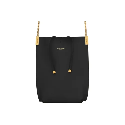 SAINT LAURENT Suzanne Лакированная кожа Сумка-хобо Сумка Сумка через плечо Женская Черная