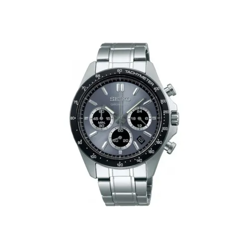SEIKO SELECTION Panda Collection Кварцевый механизм Нержавеющая сталь Ремешок Часы Мужские Синий циферблат