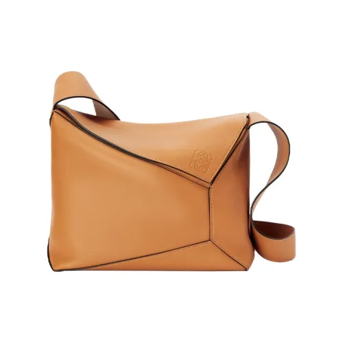 LOEWE Пазл Napa Голень Кожа Сумка Сумка через плечо Мужской CAMEL