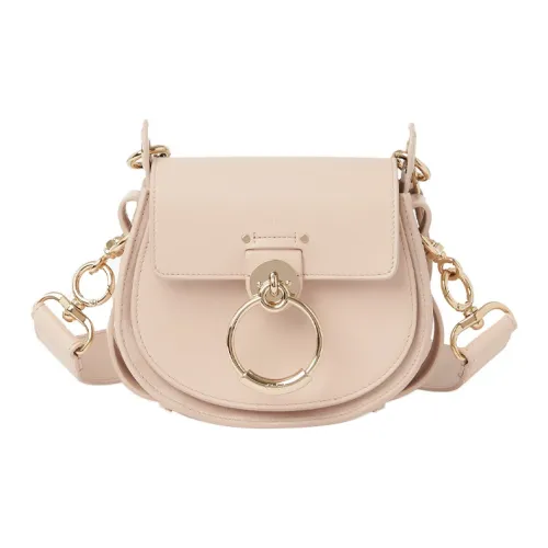 Chloe Гладкая отделка Телячья кожа Пэчворк Замша Сумка через плечо Сумка через плечо Маленькая Женская Светло-розовая