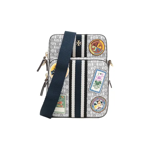 Tory Burch Gemini Link Покрытый холст Сумка на плечо Женская Айвори